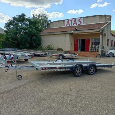 PORTE VOITURE A Transporter GRIS 450*190 - 2700 KG PTC +  CALES (Brian james)